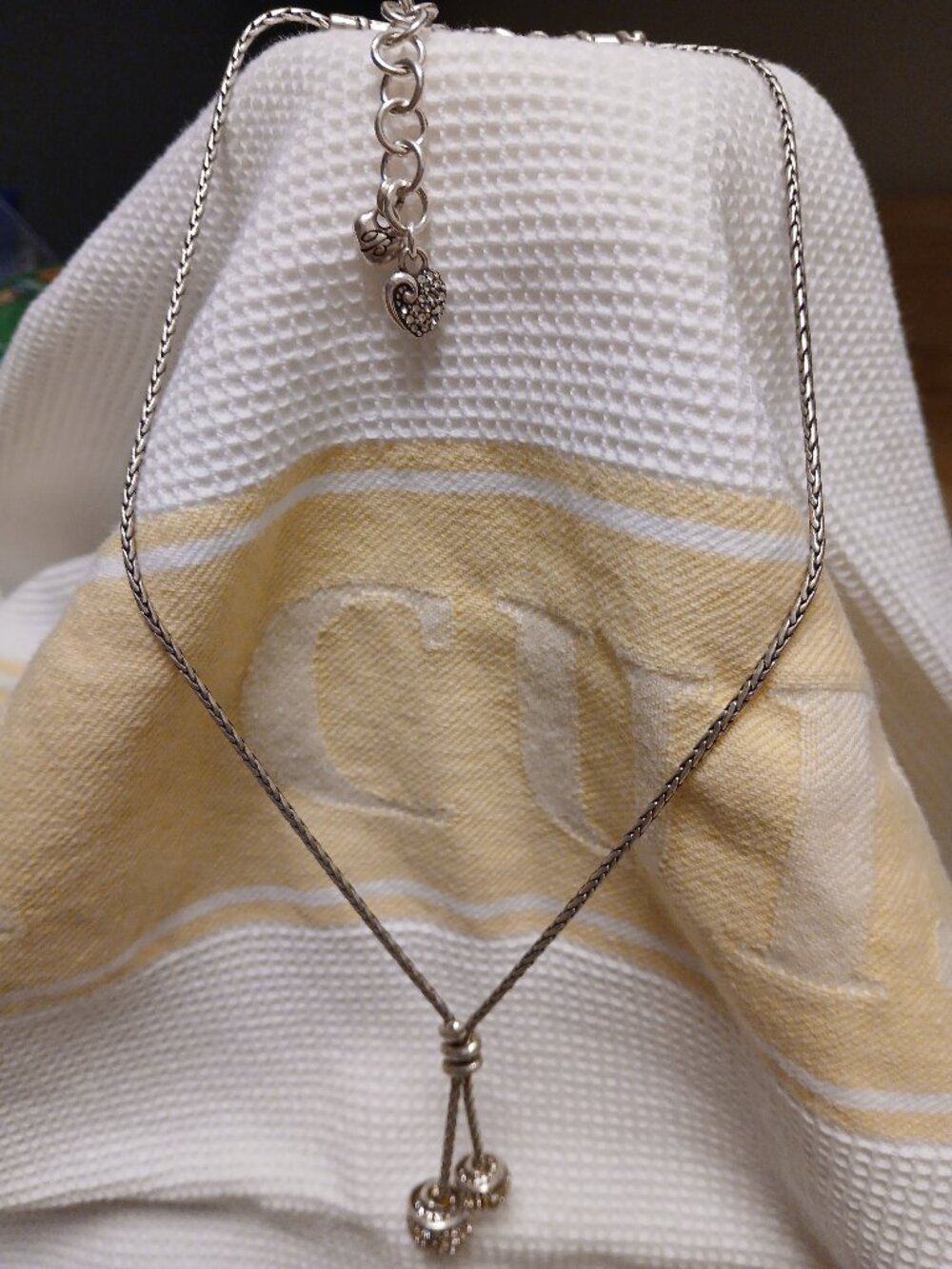 Vintage Brighton Rhinestone Drop Necklace